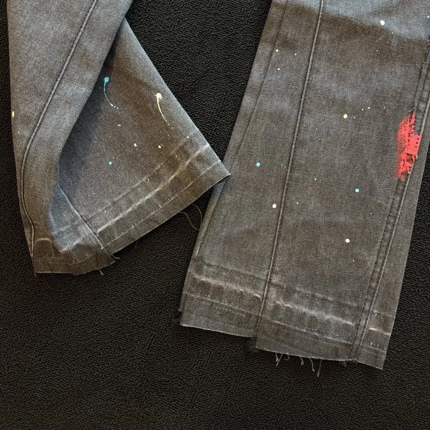 New P250 model number: D381 GALLERY DEPT classic simple washed gray spliced bootcut jeans SIZE#28 30 32 34 36 Size reference #28 waist 71 hips 96 pants length 101 30 waist 76 hips 101 pants length 103 32 waist 81 hips 106 pants length 105 34腰围86臀围111裤长107 36腰围91臀围116裤长109